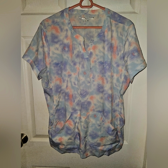 💝3/20$ Tie dye XL scrub top - Picture 1 of 2